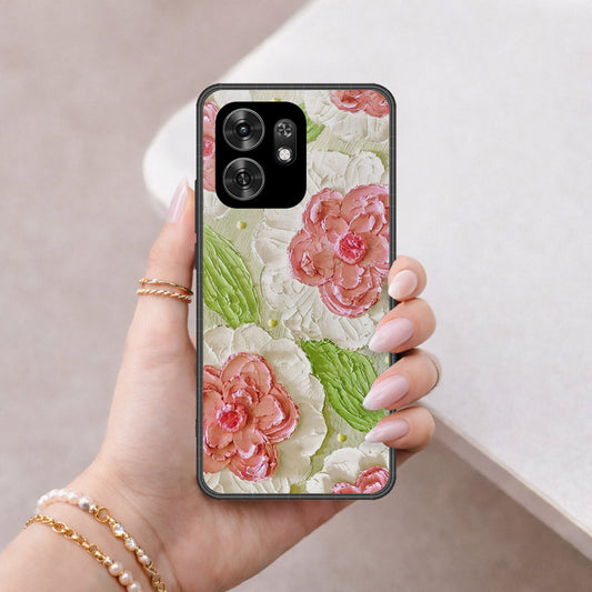 Honor X6d Cover - Floral Series - Design 13 - Offwhite & Green - HQ Premium Shine Durable Shatterproof Case