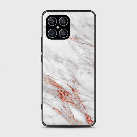 Honor X8 Cover - White Marble Series - HQ Premium Shine Durable Shatterproof Case