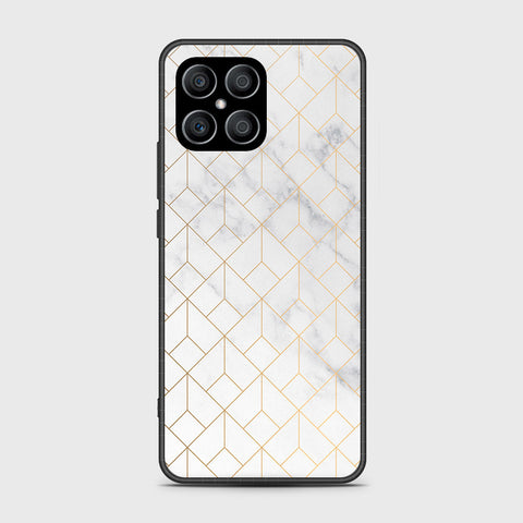 Honor X8 Cover - White Marble Series 2 - HQ Premium Shine Durable Shatterproof Case