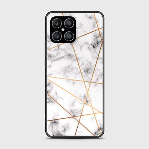 Honor X8 Cover - White Marble Series 2 - HQ Premium Shine Durable Shatterproof Case