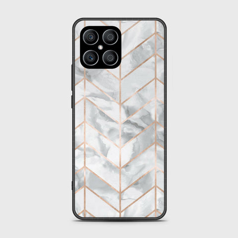 Honor X8 Cover - White Marble Series 2 - HQ Premium Shine Durable Shatterproof Case