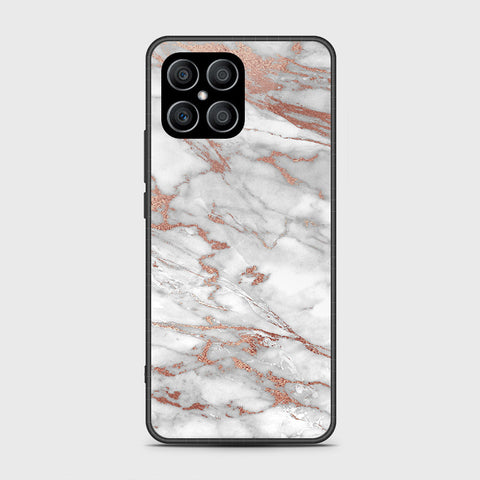 Honor X8 Cover - White Marble Series 2 - HQ Premium Shine Durable Shatterproof Case