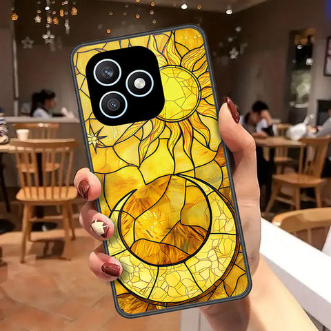 Honor X8d Cover - Celestial Starry Universe Series - HQ Ultra Shine Premium Infinity Glass Soft Silicon Borders Case