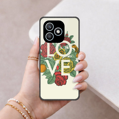 Honor X8d Cover - Floral Series 2 - HQ Ultra Shine Premium Infinity Glass Soft Silicon Borders Case