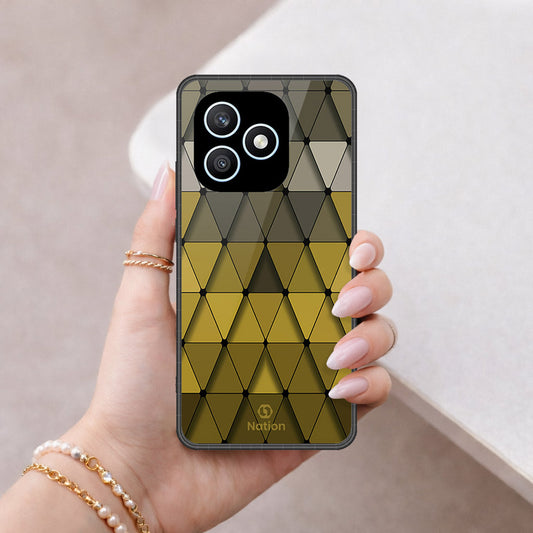 Honor X8d Cover - Onation Pyramid Series - HQ Ultra Shine Premium Infinity Glass Soft Silicon Borders Case