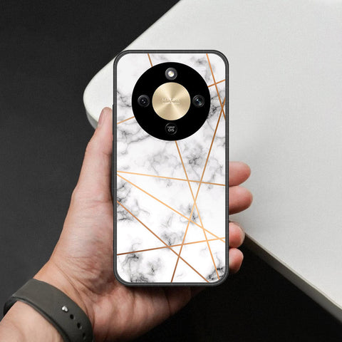 Honor X70 Cover - White Marble Series 2 - HQ Premium Shine Durable Shatterproof Case