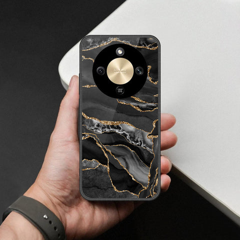 Honor X70 Cover - Black Marble Series - HQ Premium Shine Durable Shatterproof Case