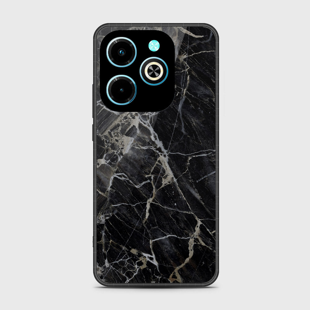 Infinix Hot 40i Cover - Black Marble Series - HQ Premium Shine Durable Shatterproof Case
