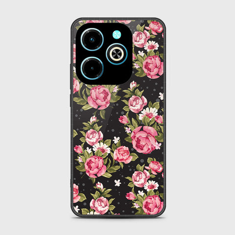 Infinix Hot 40i Cover - Floral Series - HQ Premium Shine Premium Infinity Glass Soft Silicon Borders Case