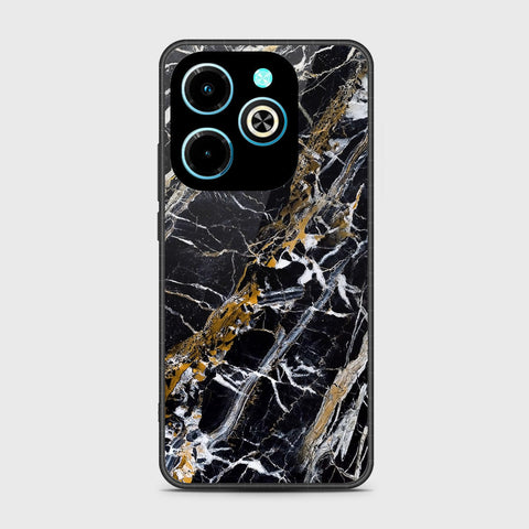 Infinix Hot 40i Cover - Black Marble Series - HQ Premium Shine Durable Shatterproof Case