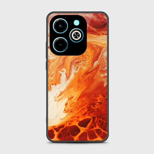 Infinix Hot 40i Cover - Mystic Marble Series - HQ Premium Shine Premium Infinity Glass Soft Silicon Borders Case