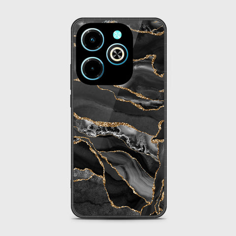 Infinix Hot 40i Cover - Black Marble Series - HQ Premium Shine Durable Shatterproof Case