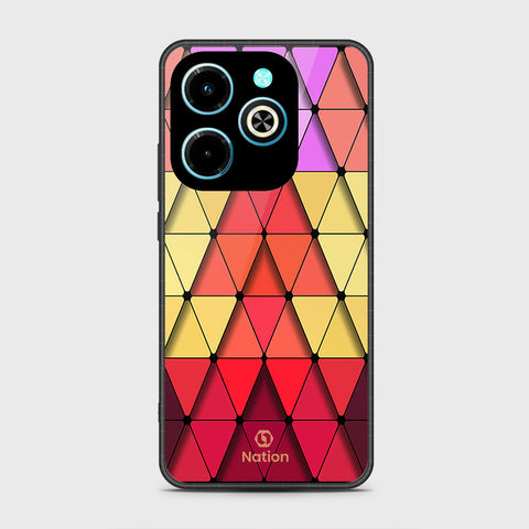 Infinix Hot 40i Cover - Onation Pyramid Series - HQ Premium Shine Premium Infinity Glass Soft Silicon Borders Case