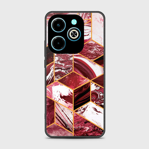 Infinix Hot 40i Cover - O'Nation Shades of Marble Series - HQ Premium Shine Premium Infinity Glass Soft Silicon Borders Case