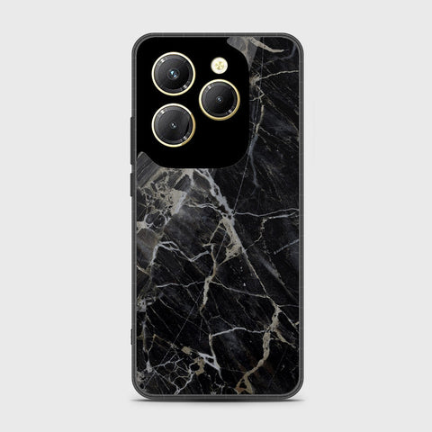 Infinix Hot 40 Pro Cover - Black Marble Series - HQ Premium Shine Durable Shatterproof Case