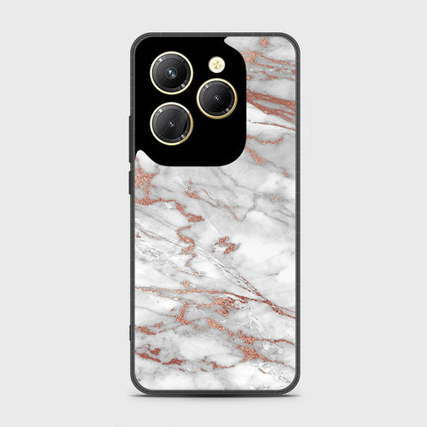 Infinix Hot 40 Cover - White Marble Series 2 - HQ Premium Shine Durable Shatterproof Case