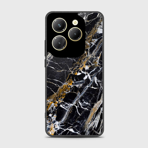 Infinix Hot 40 Pro Cover - Black Marble Series - HQ Premium Shine Durable Shatterproof Case