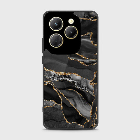 Infinix Hot 40 Pro Cover - Black Marble Series - HQ Premium Shine Durable Shatterproof Case