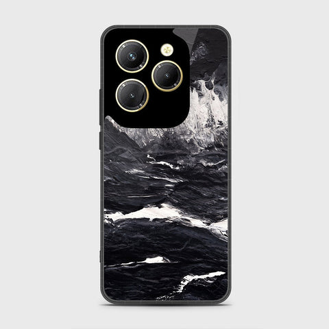 Infinix Hot 40 Pro Cover - Black Marble Series - HQ Premium Shine Durable Shatterproof Case