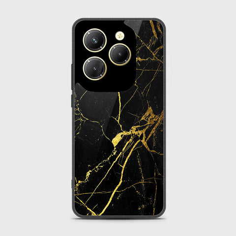 Infinix Hot 40 Pro Cover - Black Marble Series - HQ Premium Shine Durable Shatterproof Case