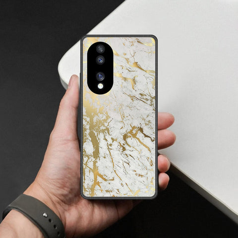 Huawei Honor 70 Cover - White Marble Series - HQ Premium Shine Durable Shatterproof Case