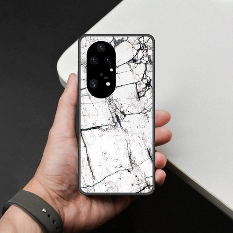 Huawei P50 Pro Cover - White Marble Series 2 - HQ Premium Shine Durable Shatterproof Case