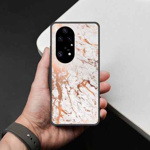 Huawei P50 Pro Cover - White Marble Series 2 - HQ Premium Shine Durable Shatterproof Case