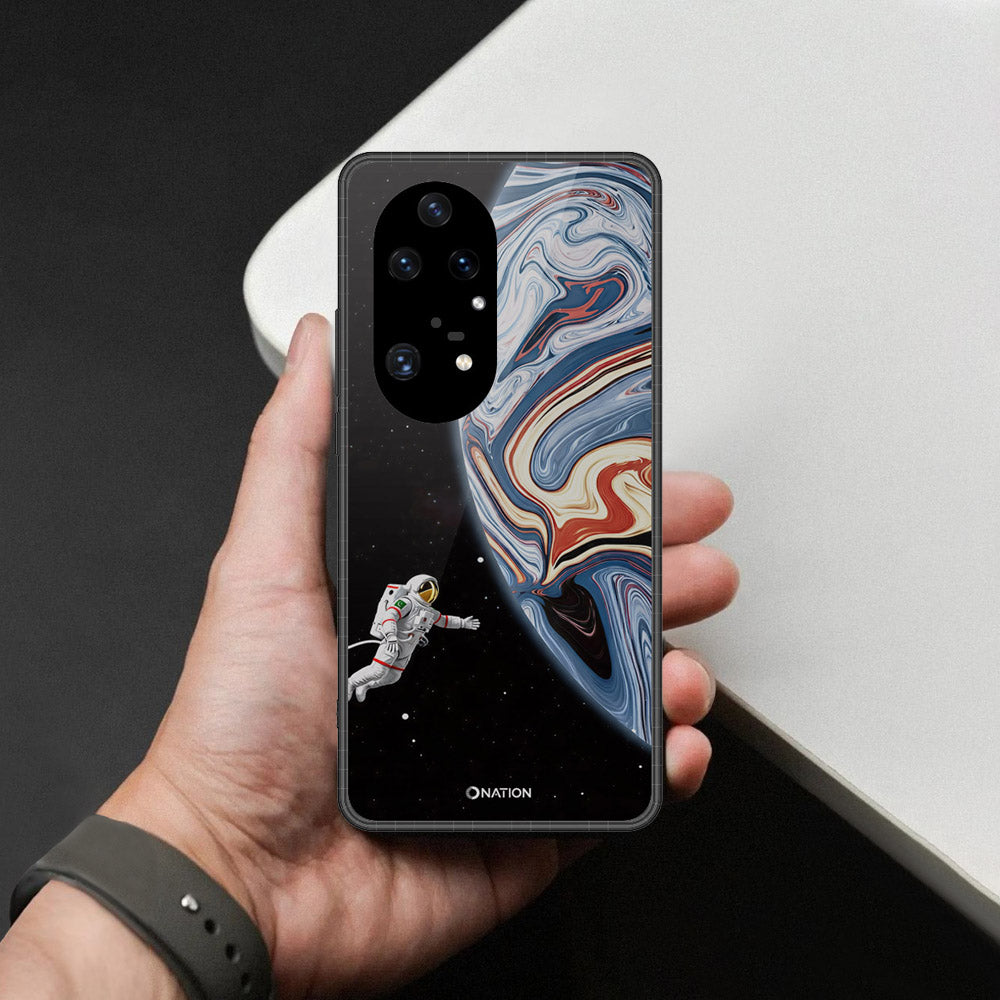 Huawei P50 Pro Cover - Cosmic Marble Astronaut Design - HQ Premium Shine Durable Shatterproof Case