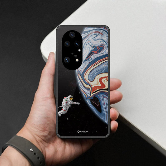 Huawei P50 Pro Cover - Cosmic Marble Astronaut Design - HQ Premium Shine Durable Shatterproof Case