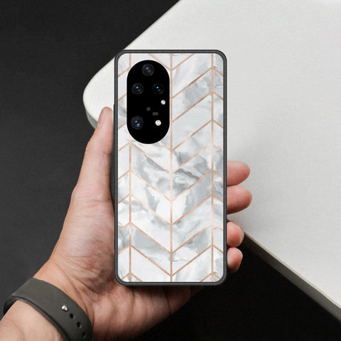 Huawei P50 Pro Cover - White Marble Series 2 - HQ Premium Shine Durable Shatterproof Case