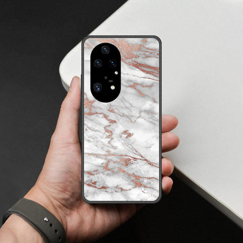 Huawei P50 Pro Cover - White Marble Series 2 - HQ Premium Shine Durable Shatterproof Case