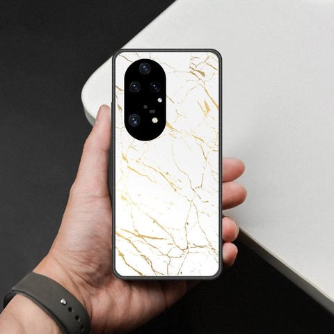 Huawei P50 Pro Cover - White Marble Series 2 - HQ Premium Shine Durable Shatterproof Case