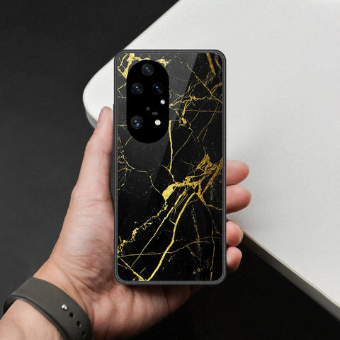 Huawei P50 Pro Cover - Black Marble Series - HQ Premium Shine Durable Shatterproof Case