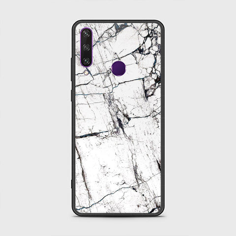 Huawei Y6p Cover- White Marble Series 2 - HQ Premium Shine Durable Shatterproof Case