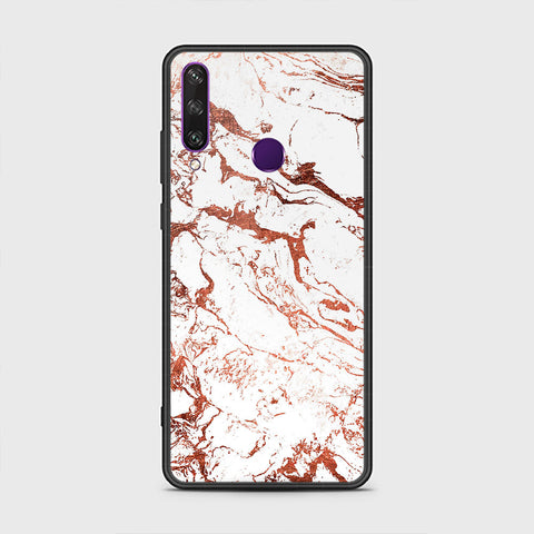 Huawei Y6p Cover- White Marble Series 2 - HQ Premium Shine Durable Shatterproof Case