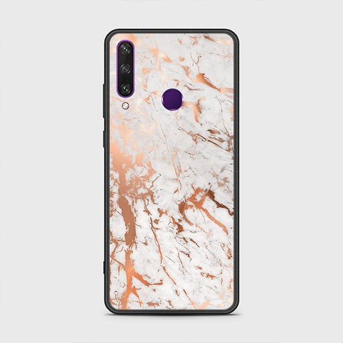 Huawei Y6p Cover- White Marble Series 2 - HQ Premium Shine Durable Shatterproof Case