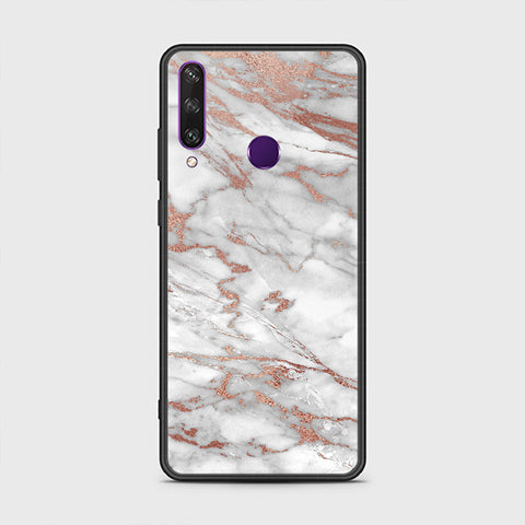 Huawei Y6p Cover- White Marble Series 2 - HQ Premium Shine Durable Shatterproof Case