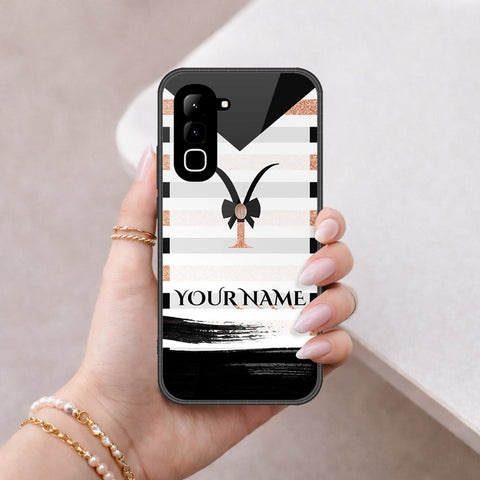 Infinix Hot 70 Cover - Personalized Alphabet Series - HQ Ultra Shine Premium Infinity Glass Soft Silicon Borders Case
