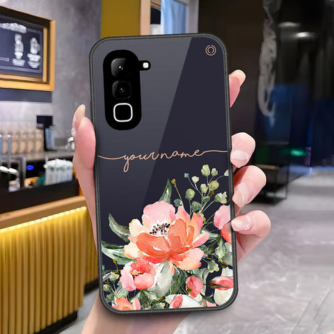 Infinix Hot 70 Cover - ONation Your Name Series - HQ Ultra Shine Premium Infinity Glass Soft Silicon Borders Case