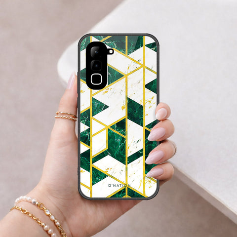 Infinix Hot 70 Cover - O'Nation Shades of Marble Series - HQ Ultra Shine Premium Infinity Glass Soft Silicon Borders Case