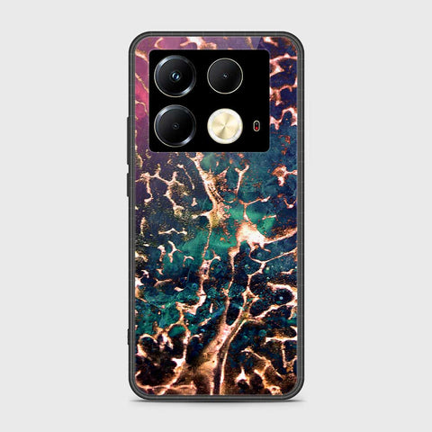 Infinix Note 40 Cover- Colorful Marble Series - HQ Ultra Shine Premium Infinity Glass Soft Silicon Borders Case