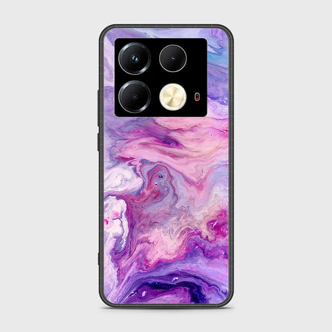 Infinix Note 40 Cover- Colorful Marble Series - HQ Ultra Shine Premium Infinity Glass Soft Silicon Borders Case