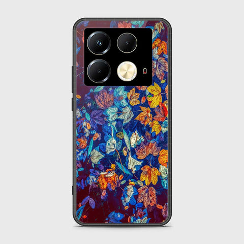 Infinix Note 40 Cover- Floral Series 2 - HQ Ultra Shine Premium Infinity Glass Soft Silicon Borders Case