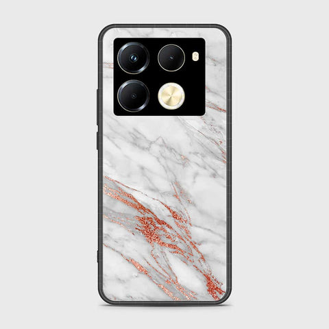 Infinix Note 40 Pro Cover- White Marble Series - HQ Premium Shine Durable Shatterproof Case