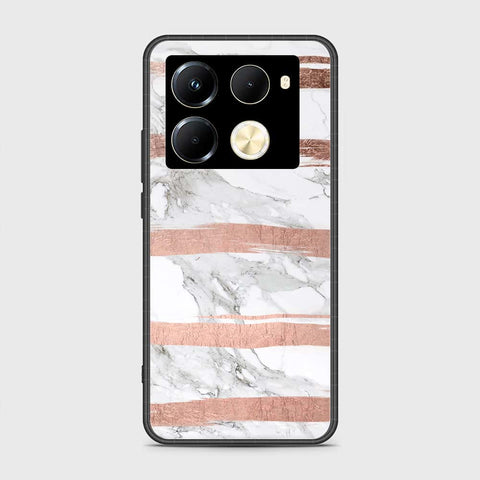 Infinix Note 40 Pro Cover- White Marble Series - HQ Premium Shine Durable Shatterproof Case