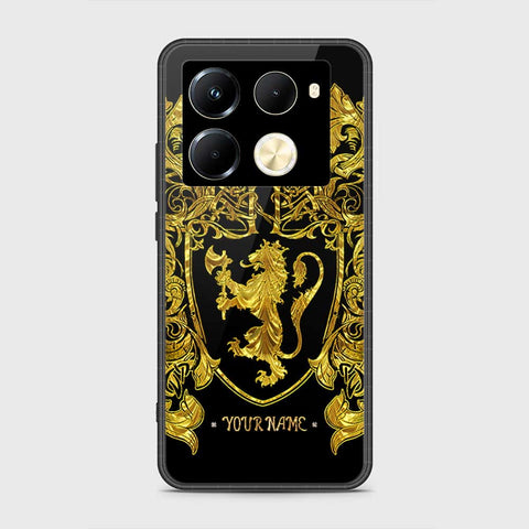 Infinix Note 40 Pro Cover- Gold Series - HQ Ultra Shine Premium Infinity Glass Soft Silicon Borders Case