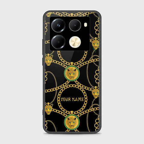 Infinix Note 40 Pro Cover- Gold Series - HQ Ultra Shine Premium Infinity Glass Soft Silicon Borders Case