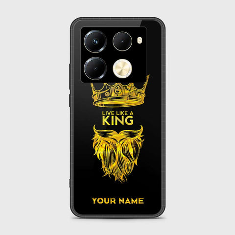Infinix Note 40 Pro Cover- Gold Series - HQ Ultra Shine Premium Infinity Glass Soft Silicon Borders Case