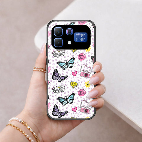 Infinix Note 60 Cover - Vanilla Dream Series - HQ Ultra Shine Premium Infinity Glass Soft Silicon Borders Case