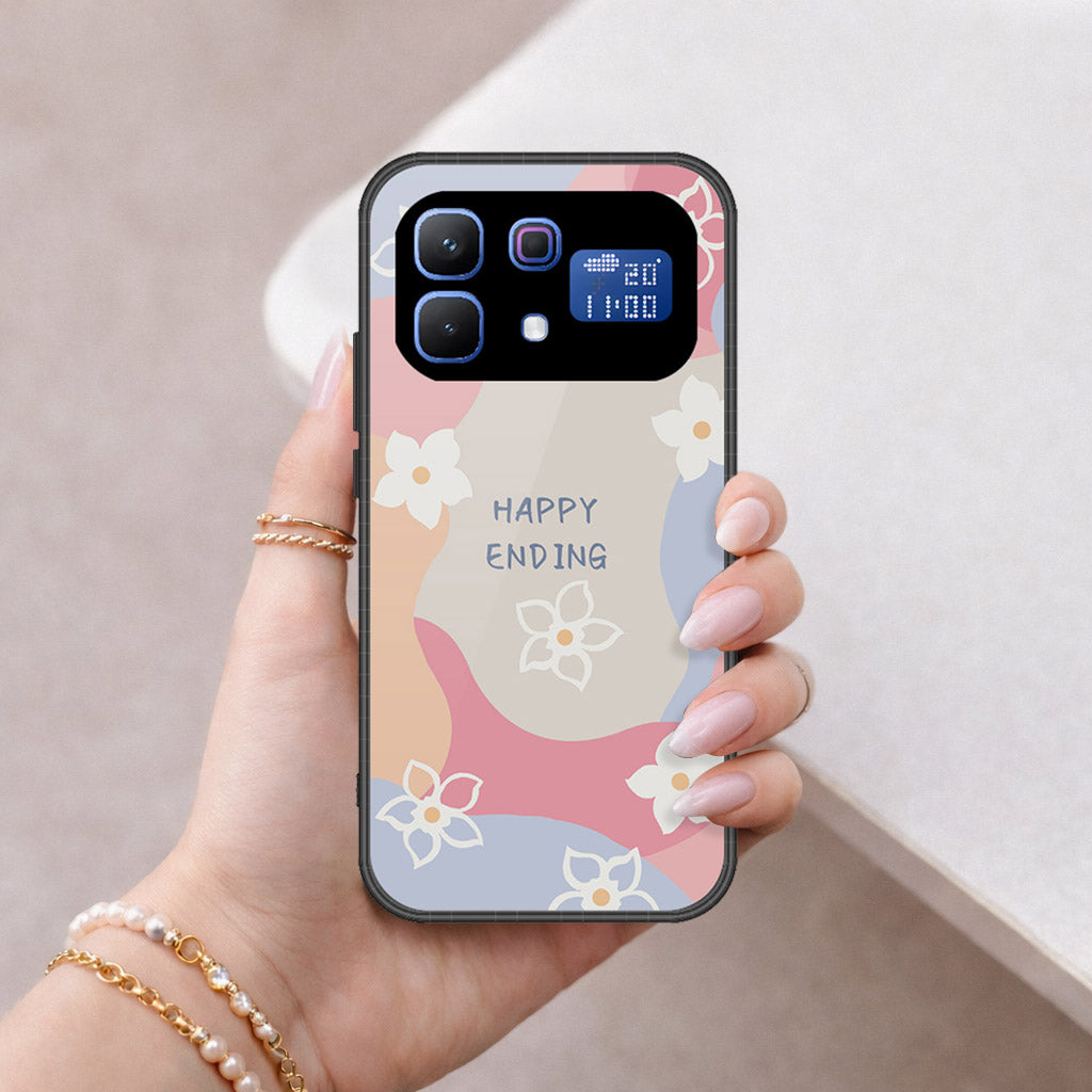 Infinix Note 60 Pro Cover - Happy Series - HQ Ultra Shine Premium Infinity Glass Soft Silicon Borders Case